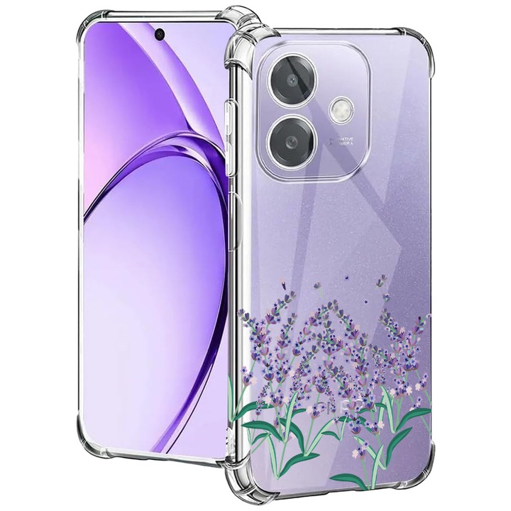 BestCase® Husa pentru OPPO A60 5G / A40 / A40M, Anti Shock 1.5MM, Lavender, Protectie camera, ecran si colturi, 2004575 AS 1430