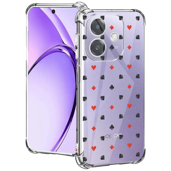 BestCase® Husa pentru OPPO A60 5G / A40 / A40M, Anti Shock 1.5MM, Poker Pattern, Protectie camera, ecran si colturi, 2004575 AS 1448