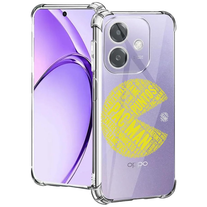 BestCase® Husa pentru OPPO A60 5G / A40 / A40M, Anti Shock 1.5MM, Calligraphy PacMan, Protectie camera, ecran si colturi, 2004575 AS 1540