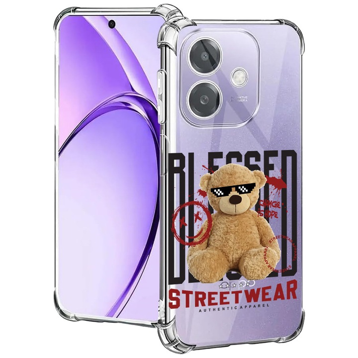 BestCase® Husa pentru OPPO A60 5G / A40 / A40M, Anti Shock 1.5MM, Teddy Bear Blessed, Protectie camera, ecran si colturi, 2004575 AS 1553