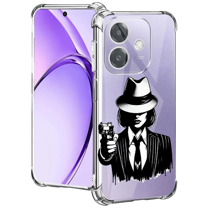 BestCase® Husa pentru OPPO A60 5G / A40 / A40M, Anti Shock 1.5MM, Gangster Woman, Protectie camera, ecran si colturi, 2004575 AS 1494