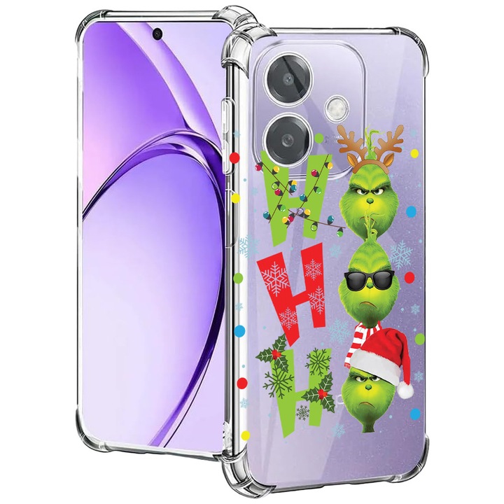 BestCase® Husa pentru OPPO A60 5G / A40 / A40M, Anti Shock 1.5MM, Grinches - Ho Ho Ho, Protectie camera, ecran si colturi, 2004575 AS 1602