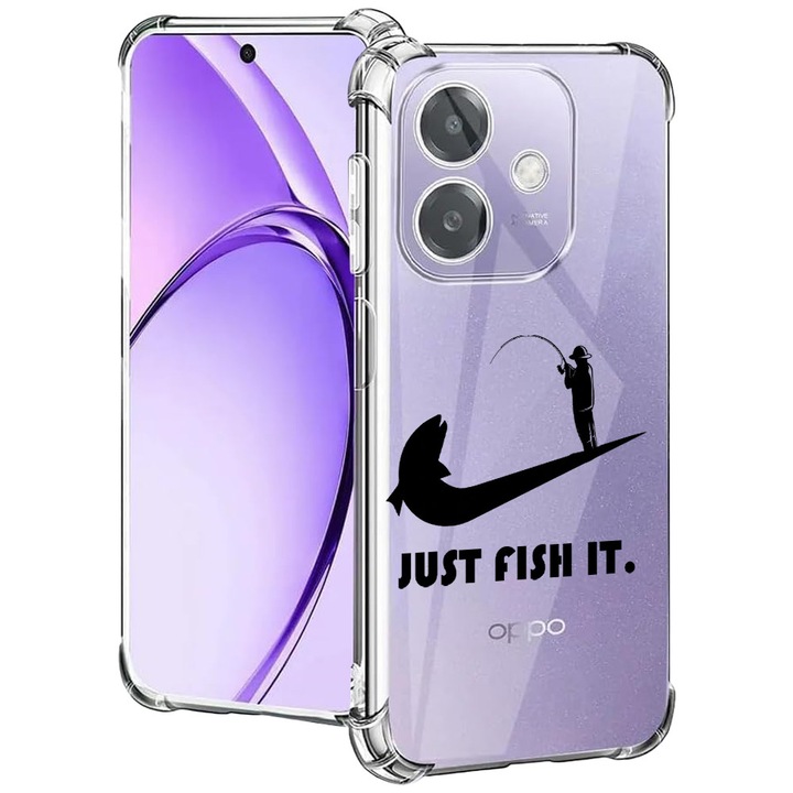 BestCase® Husa pentru OPPO A60 5G / A40 / A40M, Anti Shock 1.5MM, Just Fish It, Protectie camera, ecran si colturi, 2004575 AS 1623