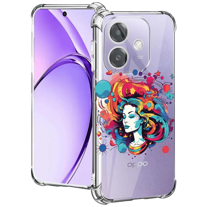 BestCase® Husa pentru OPPO A60 5G / A40 / A40M, Anti Shock 1.5MM, Dream Colors - Woman, Protectie camera, ecran si colturi, 2004575 AS 1581