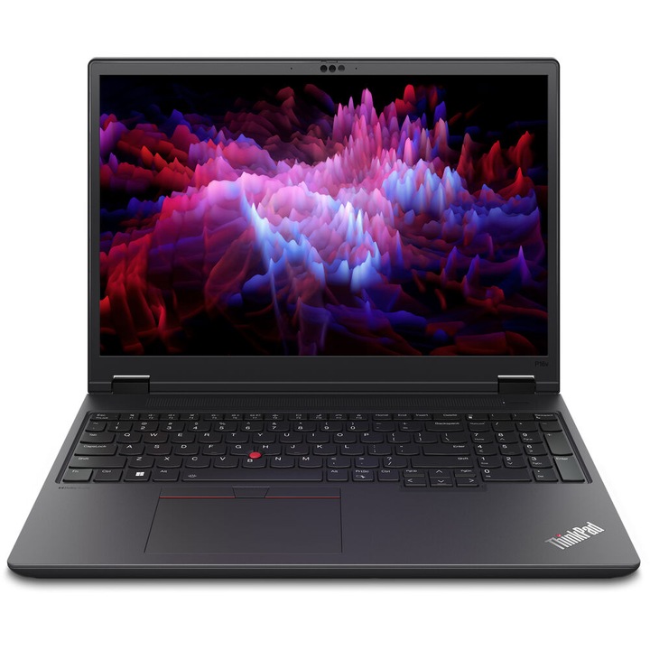 Lenovo ThinkPad P16v Gen 2 laptop akár 5,0 GHz-es Intel® Core™ Ultra 7 165H processzor, 16 hüvelykes WUXGA IPS kijelző, 32 GB DDR5 RAM-mal, 1 TB SSD tárhellyel, NVIDIA® RTX 1000 Ada 6 GB grafikus kártya, Windows® 11 Pro operációs rendszerrel, fekete