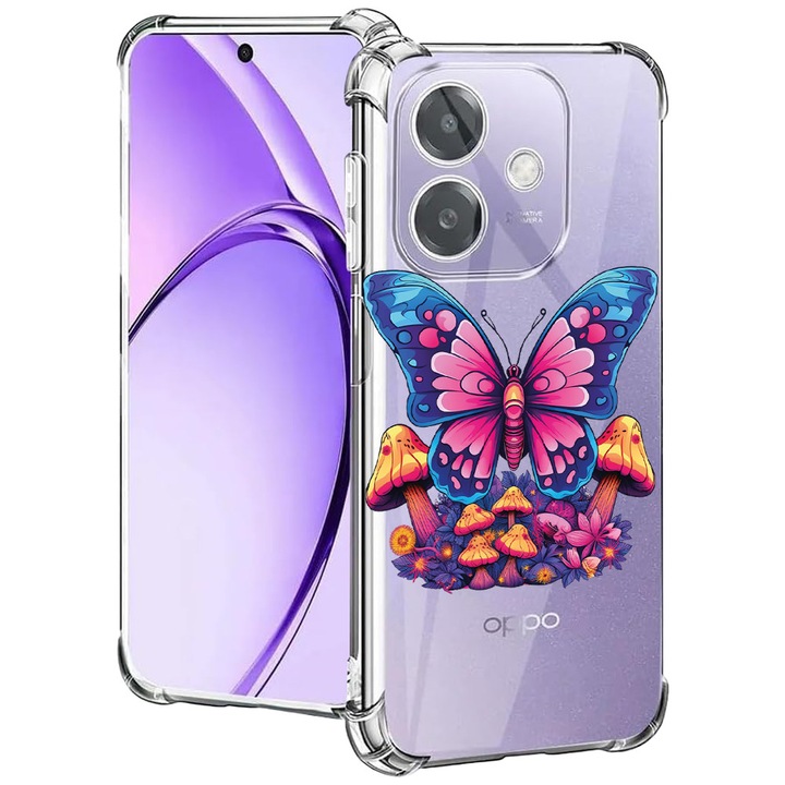 BestCase® Husa pentru OPPO A60 5G / A40 / A40M, Anti Shock 1.5MM, Dream Colors - Butterfly, Protectie camera, ecran si colturi, 2004575 AS 1573
