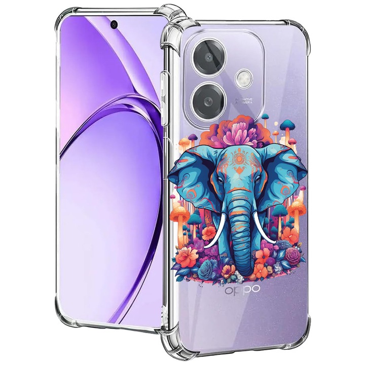 BestCase® Husa pentru OPPO A60 5G / A40 / A40M, Anti Shock 1.5MM, Dream Colors - Elephant, Protectie camera, ecran si colturi, 2004575 AS 1574