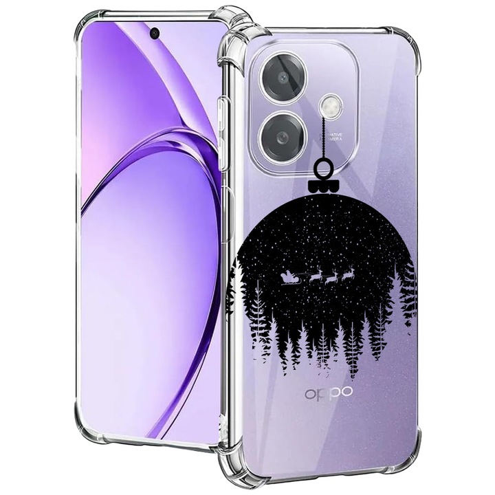 BestCase® Husa pentru OPPO A60 5G / A40 / A40M, Anti Shock 1.5MM, Xmas Globe, Protectie camera, ecran si colturi, 2004575 AS 1605