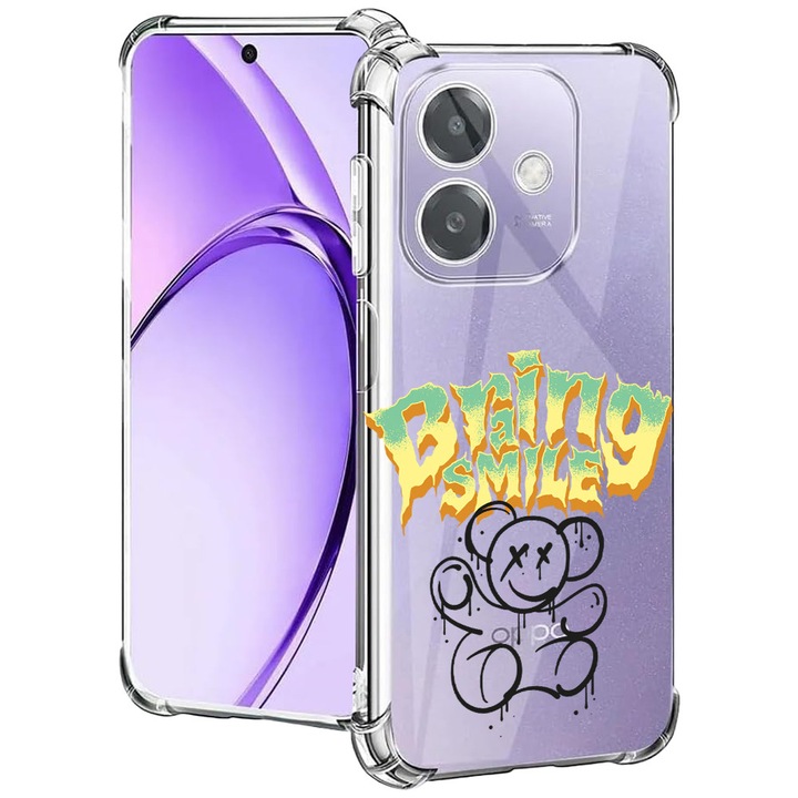 BestCase® Husa pentru OPPO A60 5G / A40 / A40M, Anti Shock 1.5MM, Teddy Bear Braing Smile, Protectie camera, ecran si colturi, 2004575 AS 1557