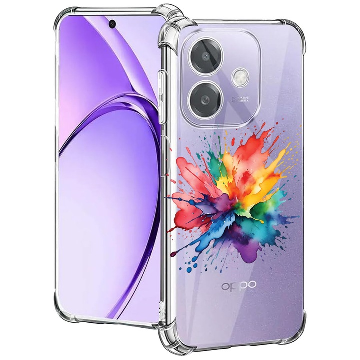 BestCase® Husa pentru OPPO A60 5G / A40 / A40M, Anti Shock 1.5MM, Color Splash, Protectie camera, ecran si colturi, 2004575 AS 1598