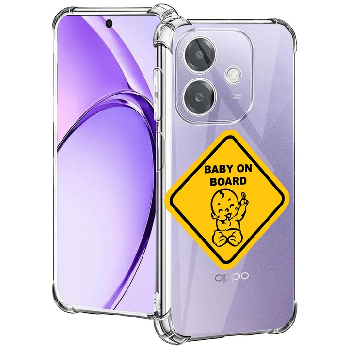 BestCase® Husa pentru OPPO A60 5G / A40 / A40M, Anti Shock 1.5MM, Baby On Board, Protectie camera, ecran si colturi, 2004575 AS 1673