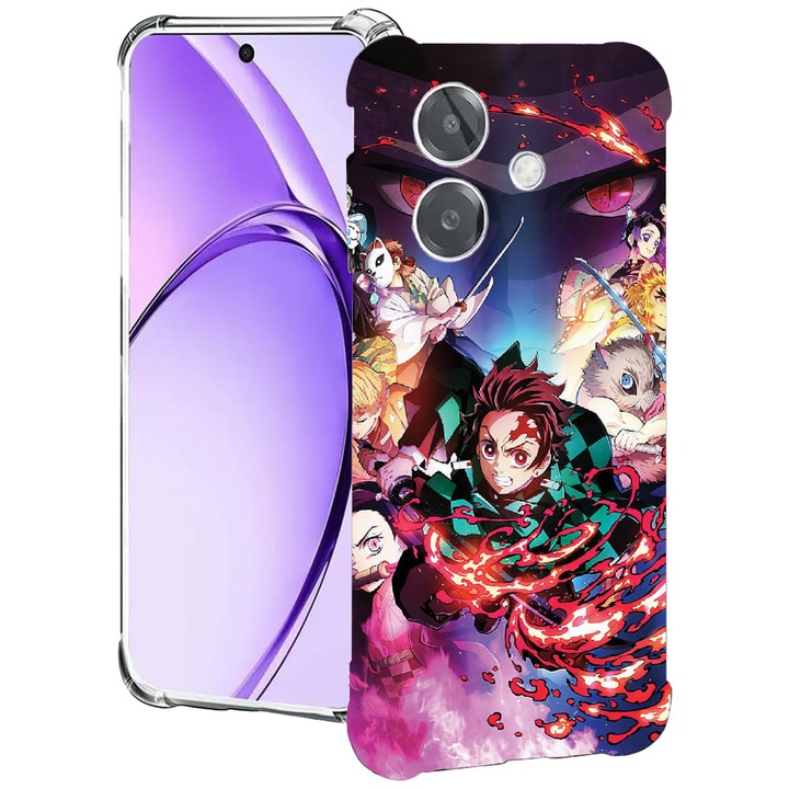BestCase® Husa pentru OPPO A60 5G / A40 / A40M, Anti Shock 1.5MM, Demon Slayer, Protectie camera, ecran si colturi, 2004575 AS 1701