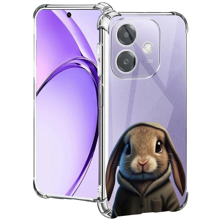 BestCase® Husa pentru OPPO A60 5G / A40 / A40M, Anti Shock 1.5MM, Sweet Rabbit, Protectie camera, ecran si colturi, 2004575 AS 1798