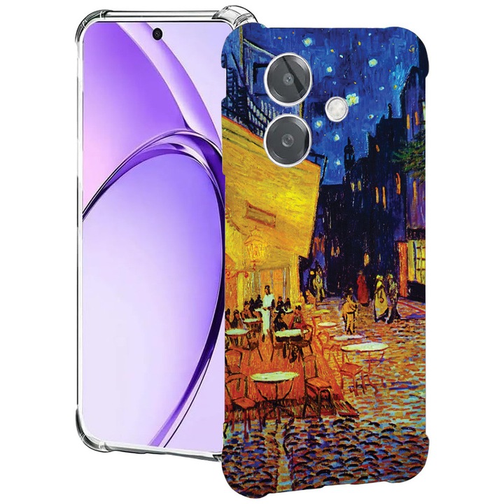 BestCase® Husa pentru OPPO A60 5G / A40 / A40M, Anti Shock 1.5MM, Van Gogh Café terrace at night, Protectie camera, ecran si colturi, 2004575 AS 1283