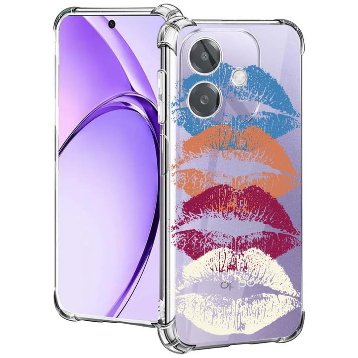 BestCase® Husa pentru OPPO A60 5G / A40 / A40M, Anti Shock 1.5MM, Kiss Kiss, Protectie camera, ecran si colturi, 2004575 AS 1807
