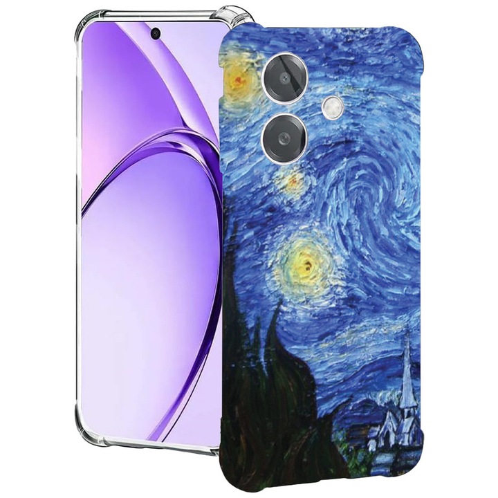 BestCase® Husa pentru OPPO A60 5G / A40 / A40M, Anti Shock 1.5MM, Van Gogh - Starry Night, Protectie camera, ecran si colturi, 2004575 AS 1269