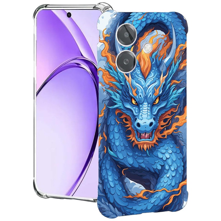 BestCase® Husa pentru OPPO A60 5G / A40 / A40M, Anti Shock 1.5MM, Blue Dragon, Protectie camera, ecran si colturi, 2004575 AS 1408