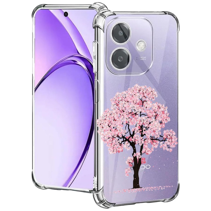 BestCase® Husa pentru OPPO A60 5G / A40 / A40M, Anti Shock 1.5MM, Cherry Blossom Trees, Protectie camera, ecran si colturi, 2004575 AS 1833