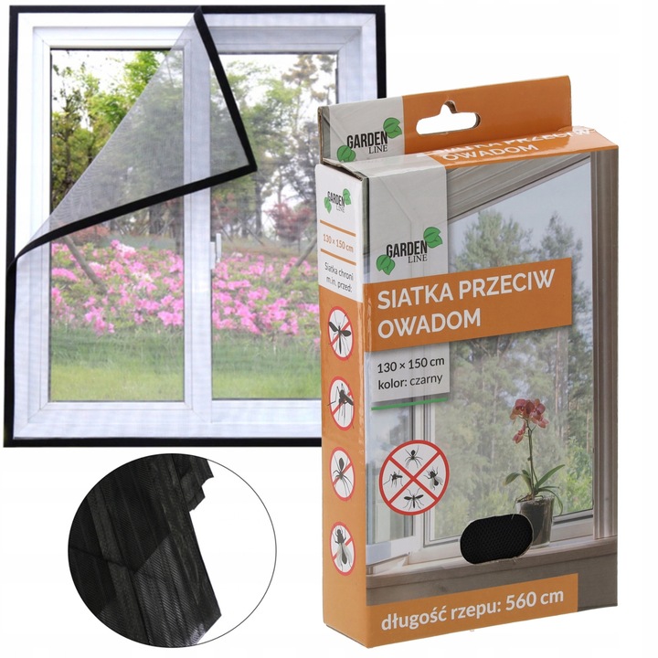 Plasa pentru insecte Chomik 130 x 150 cm Negru EDA4486