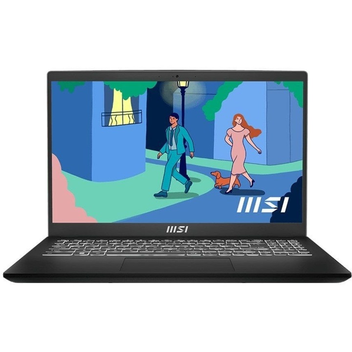MSI Modern 15 laptop, 15.6" Full HD, Intel® Core™ i7 1355U akár 5 GHz-ig, 16 GB RAM DDR4 3200, 512 GB SSD, Intel Iris Xᵉ Graphics 64GB, Windows 11 Home, Classic Black 512 GB