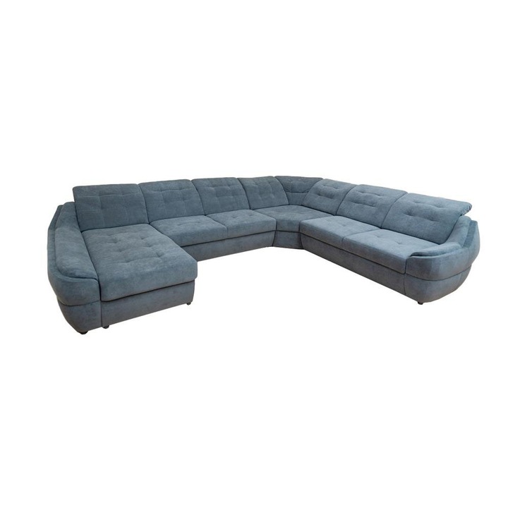 Coltar Extensibil Space XXL Gri Albastrui - Vega 35 Dreapta, 375 x 310 x 86 cm