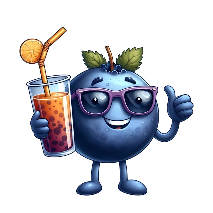 Sticker Afine amuzant de vara vibe, Fructe, Autoadeziv, Cri-Flo, Marime 8 cm