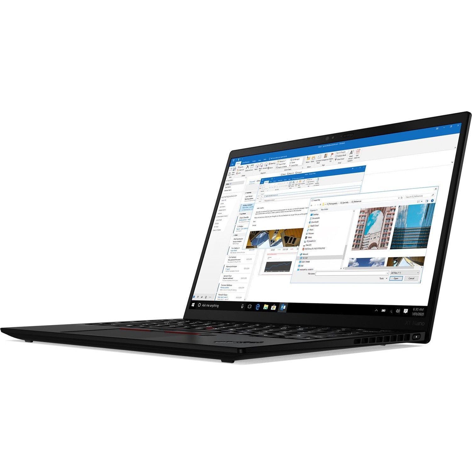 Laptop Lenovo ThinkPad X1 Nano G1, 13" 2k 2160x1350 IPS 450nits, Intel Core i7-1180G7, 16 GB DDR4, 512 GB SSD m2 PCIe, Intel Iris Xe Graphics, Windows 11 Pro, Carbon Fiber, Magnesium Body 1kg, Black, SIM Card Slot, 4G LTE