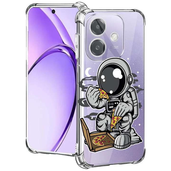 BestCase® Husa pentru OPPO A60 5G / A40 / A40M, Anti Shock 1.5MM, Astronaut Pizza, Protectie camera, ecran si colturi, 2004575 AS 1004