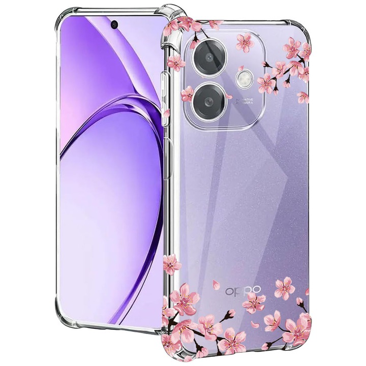 BestCase® Husa pentru OPPO A60 5G / A40 / A40M, Anti Shock 1.5MM, Pastel colors - flowers, Protectie camera, ecran si colturi, 2004575 AS 694
