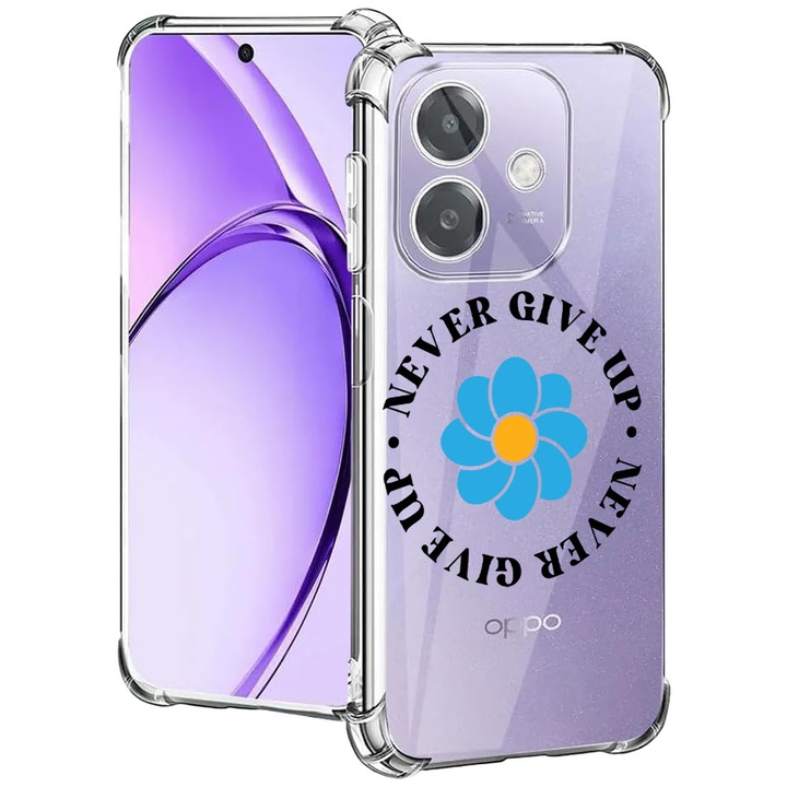 BestCase® Husa pentru OPPO A60 5G / A40 / A40M, Anti Shock 1.5MM, Never Give Up, Protectie camera, ecran si colturi, 2004575 AS 1502