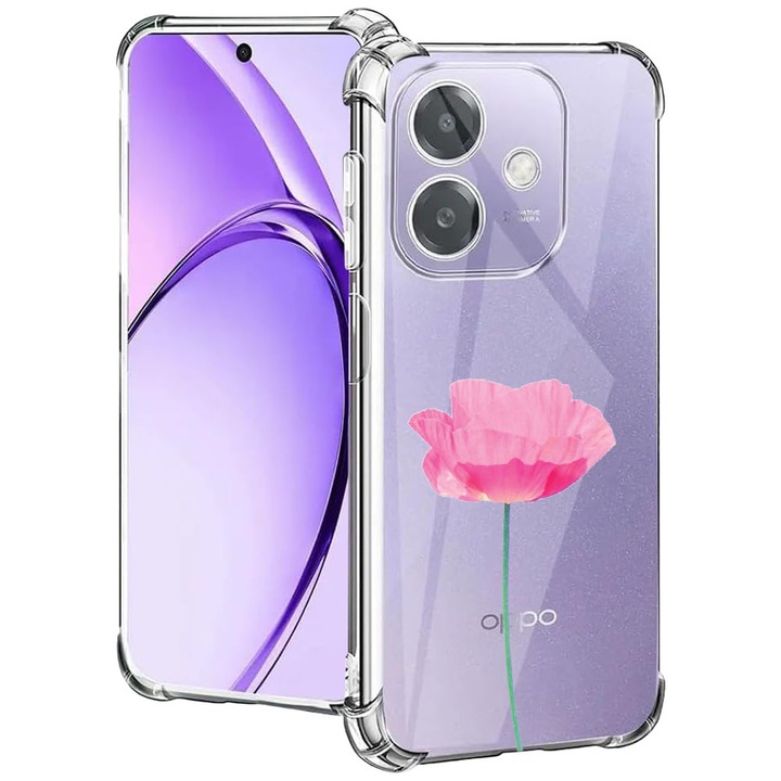 BestCase® Husa pentru OPPO A60 5G / A40 / A40M, Anti Shock 1.5MM, Rose - Pastel Pink, Protectie camera, ecran si colturi, 2004575 AS 693