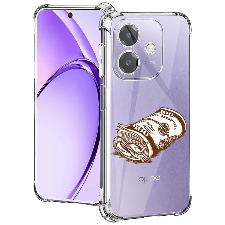BestCase® Husa pentru OPPO A60 5G / A40 / A40M, Anti Shock 1.5MM, Money, Protectie camera, ecran si colturi, 2004575 AS 1489
