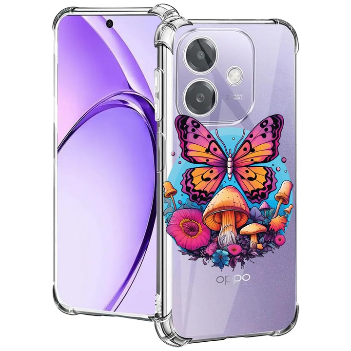 BestCase® Husa pentru OPPO A60 5G / A40 / A40M, Anti Shock 1.5MM, Dream Colors - Butterfly, Protectie camera, ecran si colturi, 2004575 AS 1572