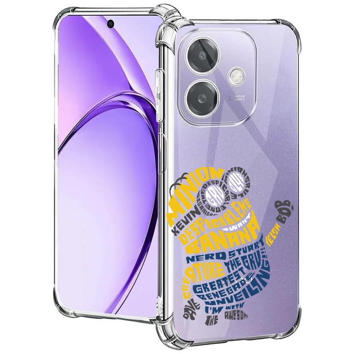 BestCase® Husa pentru OPPO A60 5G / A40 / A40M, Anti Shock 1.5MM, Calligraphy Minion, Protectie camera, ecran si colturi, 2004575 AS 1526