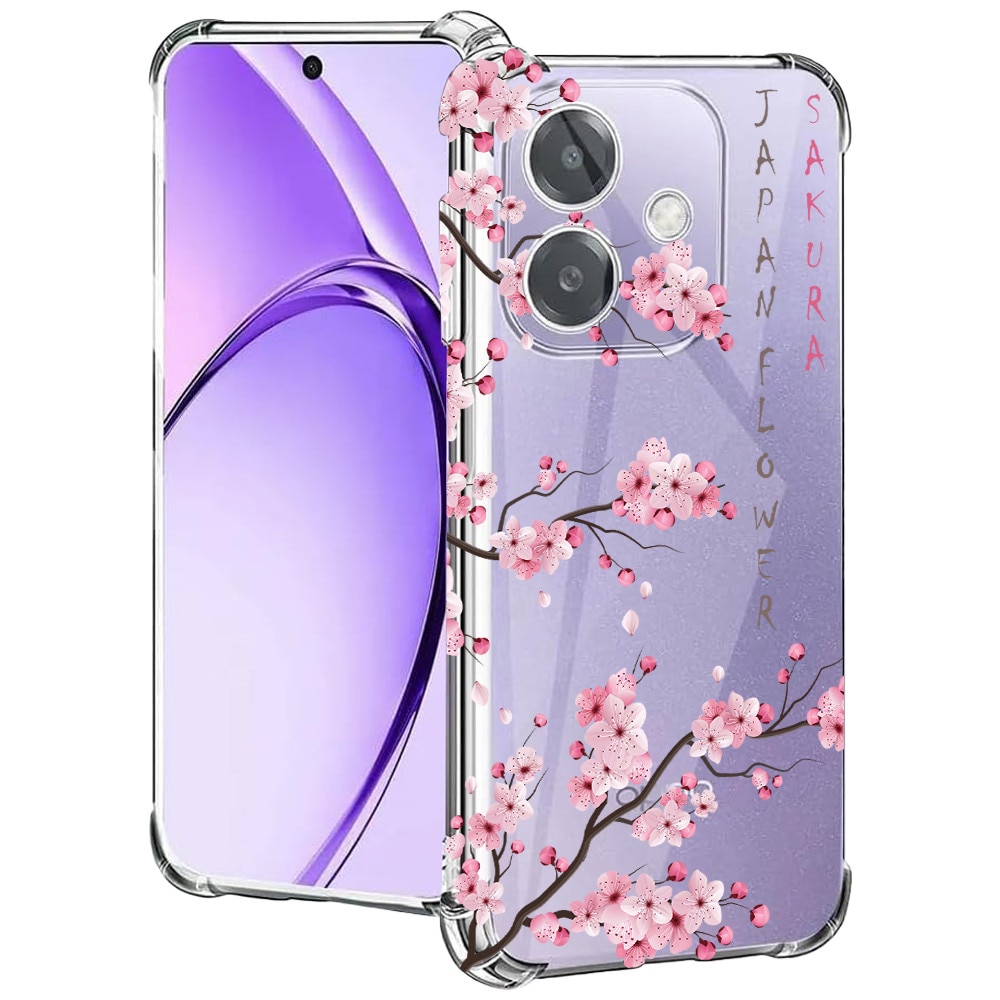 BestCase® Husa pentru OPPO A60 5G / A40 / A40M, Anti Shock 1.5MM, Cherry Blossom, Protectie camera, ecran si colturi, 2004575 AS 1834