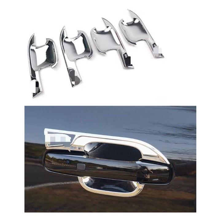 Külső ajtókilincs-védő készlet – Króm – Ford Ranger 2023 – 4 darabos