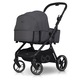 Carucior 2 in 1 Easy Go Zoya cu pliere automata Dual Fold ultracompacta, pana la 22 kg, copertina XXL, pozitie de somn si spatar inalt, Cloud Gray