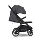 Carucior 2 in 1 Easy Go Zoya cu pliere automata Dual Fold ultracompacta, pana la 22 kg, copertina XXL, pozitie de somn si spatar inalt, Cloud Gray