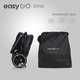 Carucior 2 in 1 Easy Go Zoya cu pliere automata Dual Fold ultracompacta, pana la 22 kg, copertina XXL, pozitie de somn si spatar inalt, Cloud Gray