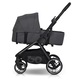 Carucior 2 in 1 Easy Go Zoya cu pliere automata Dual Fold ultracompacta, pana la 22 kg, copertina XXL, pozitie de somn si spatar inalt, Cloud Gray