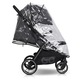 Carucior 2 in 1 Easy Go Zoya cu pliere automata Dual Fold ultracompacta, pana la 22 kg, copertina XXL, pozitie de somn si spatar inalt, Cloud Gray