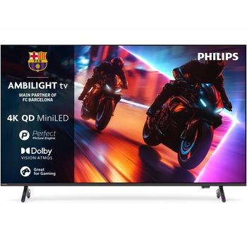 Televizor Philips AMBILIGHT tv QD-MiniLED 75MLED920, 189 cm, Smart TV, 4K Ultra HD, 100Hz, Clasa F (Model 2025)