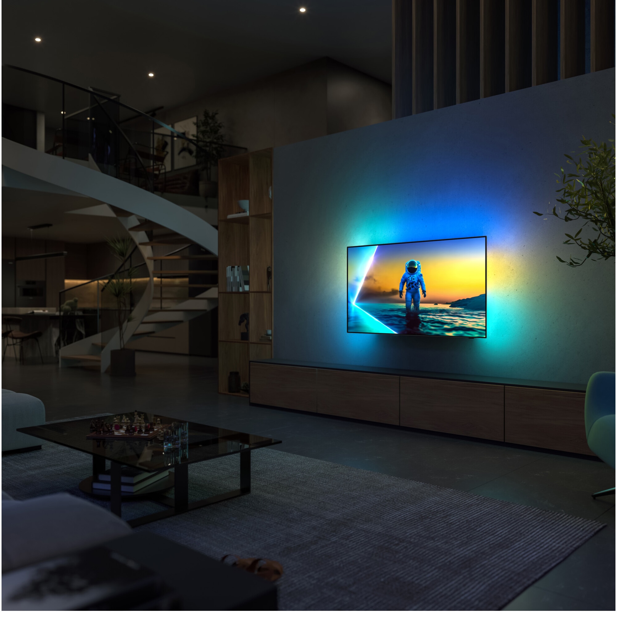 Televizor Philips AMBILIGHT tv OLED 48OLED820, 121 cm, Google TV