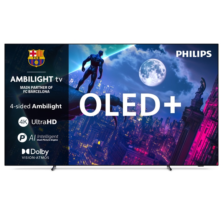 Телевизор Philips AMBILIGHT tv OLED+ 65OLED950, 164 см, Google TV, 4K Ultra HD, 144Hz, Клас F (Модел 2025)