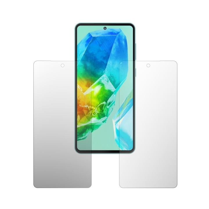 Комплект от 2 x iSkinz Matte протектори за екран за Samsung Galaxy M55s - подходящи за калъфи, невидими матови Skinz, против пръстови отпечатъци, антирефлексно покритие, самозалепващо се и гъвкав силикон