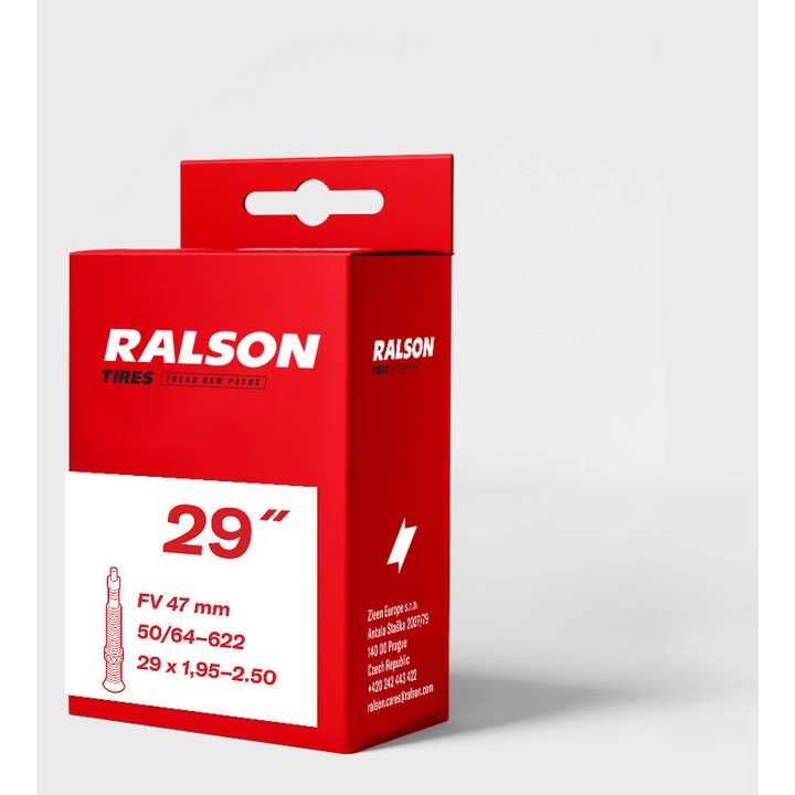 Camera bicicleta RALSON tube 29 x 1.90 - 2.30 valva presta FV48 butyl