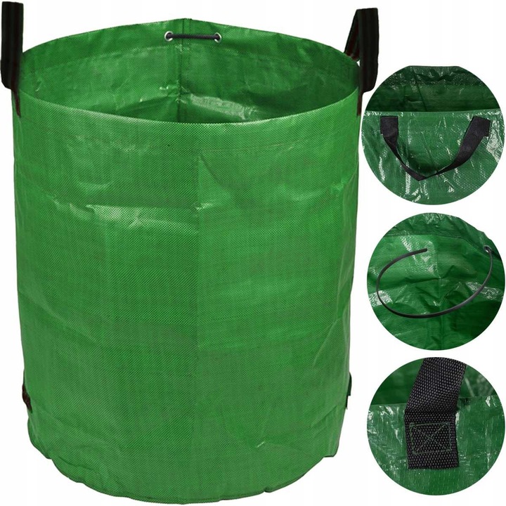 Cos gradina pliabil 550L verde inchis 80x100cm
