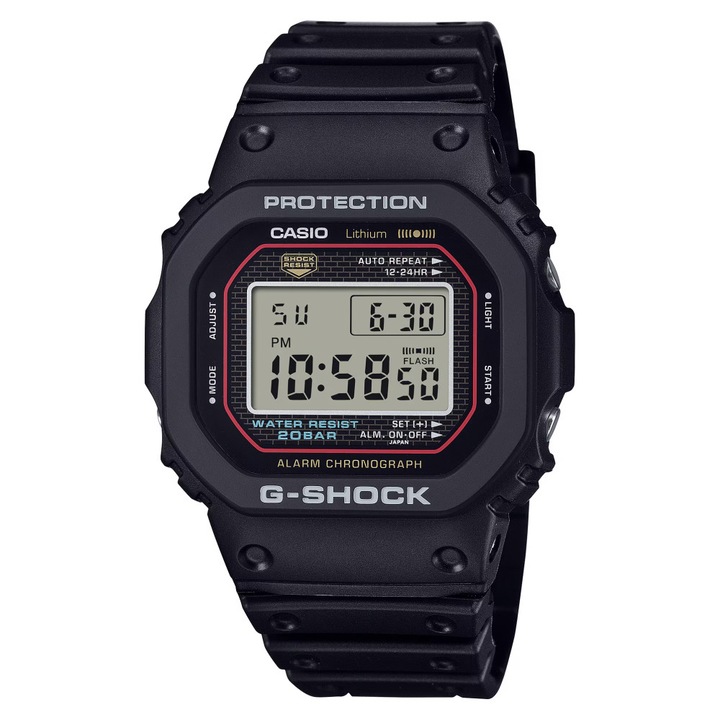 G-SHOCK Férfi karóra, műgyanta, fekete, 200m