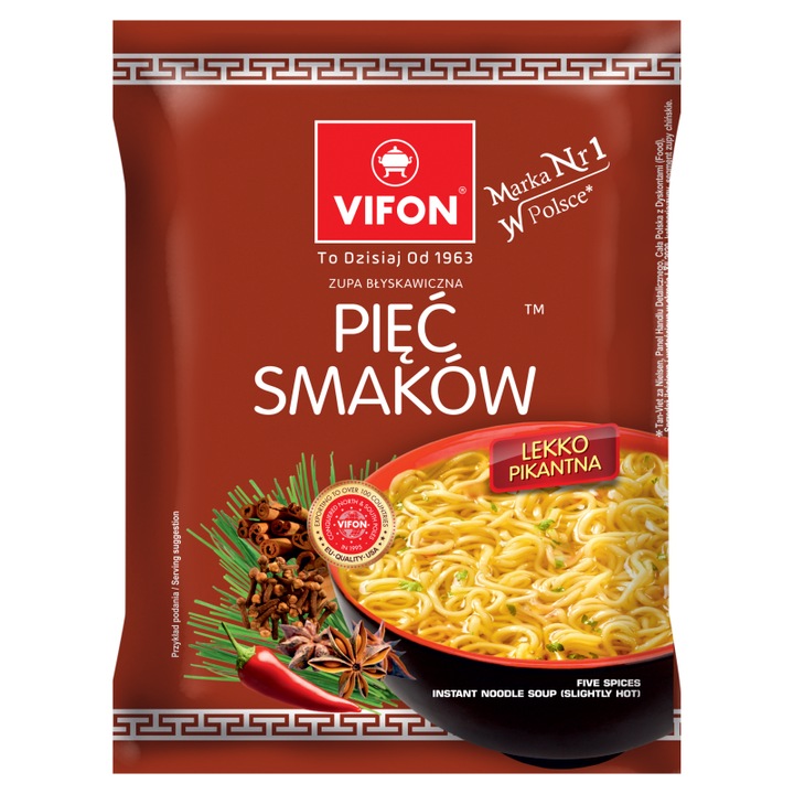 Supa instant Vifon Tan Viet cu cinci arome, 70 g