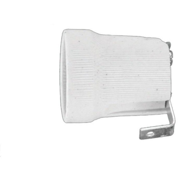 Dulie bec E27 din Ceramica Ø40mm / 45 mm, Alba